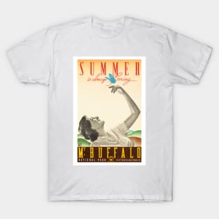 Summer Mt. Buffalo Australia Vintage Poster 1936 T-Shirt